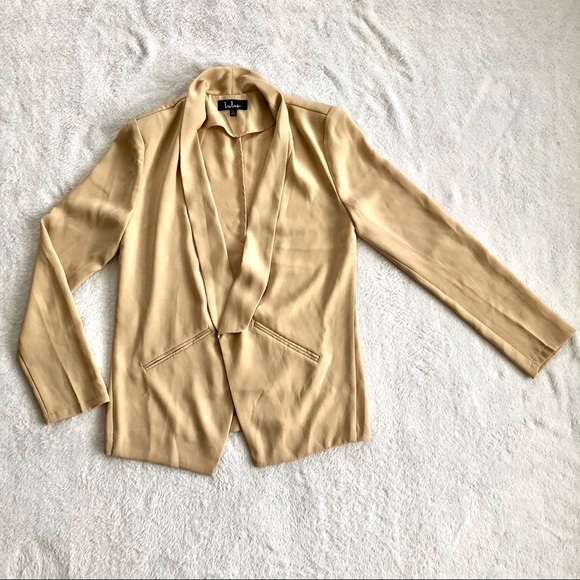 SOLD✖️Lulu's Taupe Miss Punctuality Blazer | Large - Picture 2 of 11